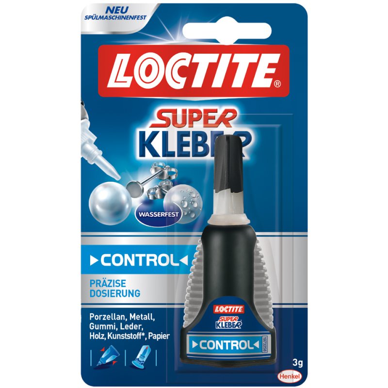LOCTITE superlijm Control doseerflacon, 3 g, transparant, precisiedosering